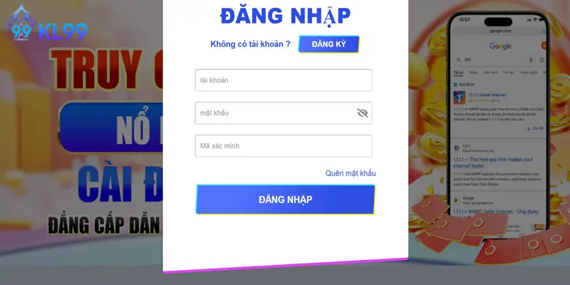 Đăng nhập KL99 trên mọi nền tảng